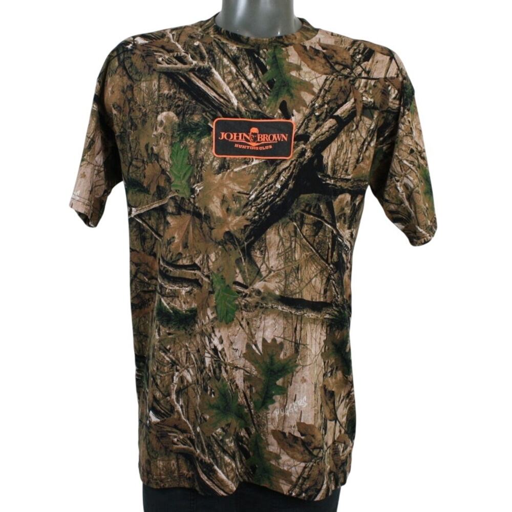 Hasan Piker Ideologie John Brown Hunting Club Camo T-Shirt S Made USA